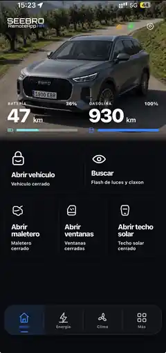 Pantalla de inicio de SEEBRO RemoteApp HA